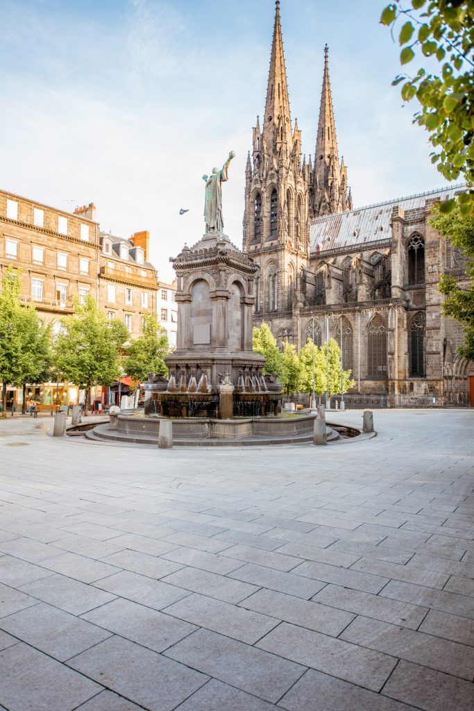 Cathedral in Clermont-Ferrand city