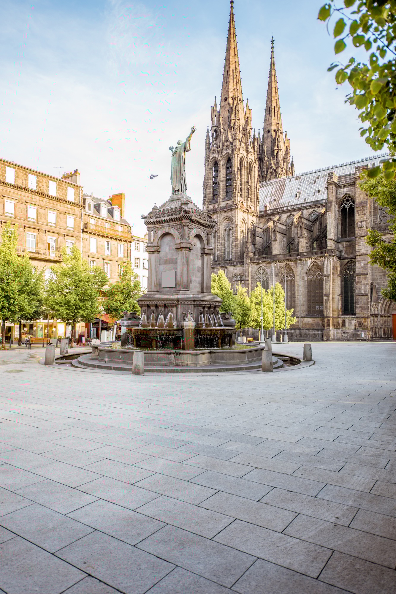 Cathedral in Clermont-Ferrand city